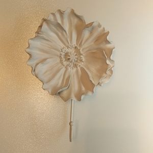 White Flower Hook for Wall
